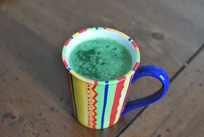 green juice with spirulina