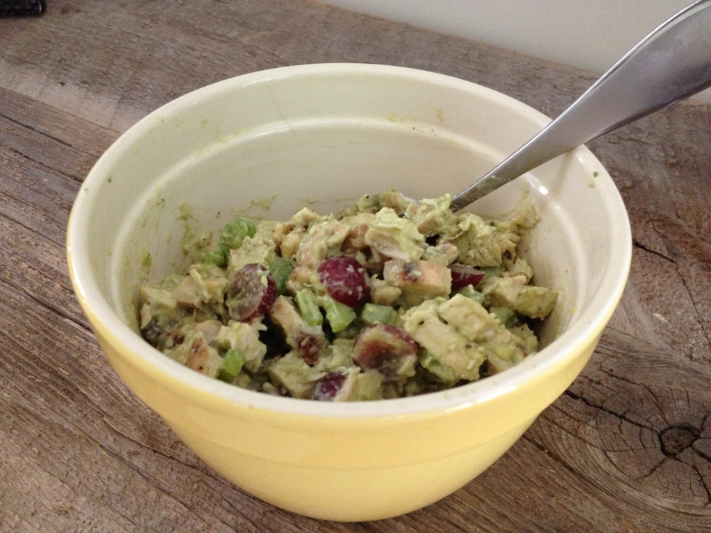 Clean Eating Chicken Salad made with avocado and Greek yogurt instead of mayo!
