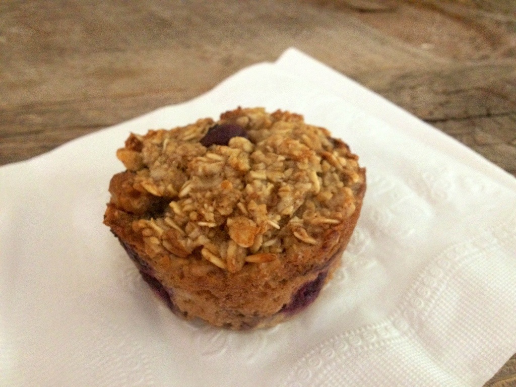 Baked Blueberry Oatmeal Muffin