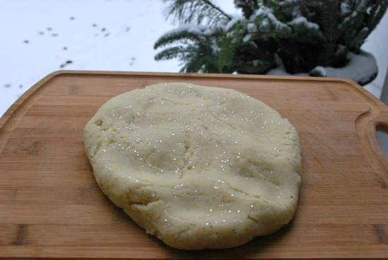 glitter snow dough